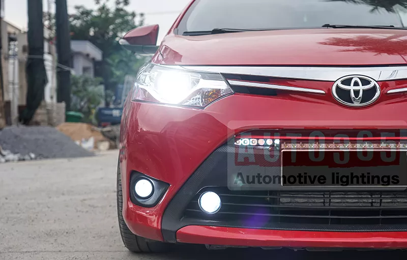 Toyota Vios nâng cấp bi gầm tăng sáng không cắt tước dây tại Auto365